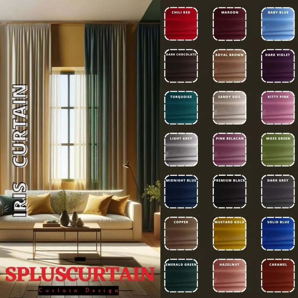 Iris Plain Window Curtain – Semi Blackout, Ready to Hang - Image 3