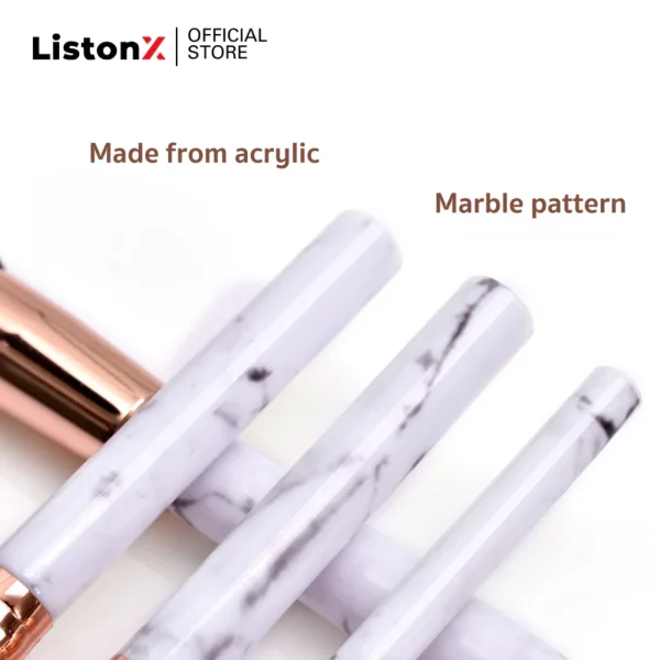 ListonX 10-Piece Soft-Stone Makeup Brush Set - Image 2