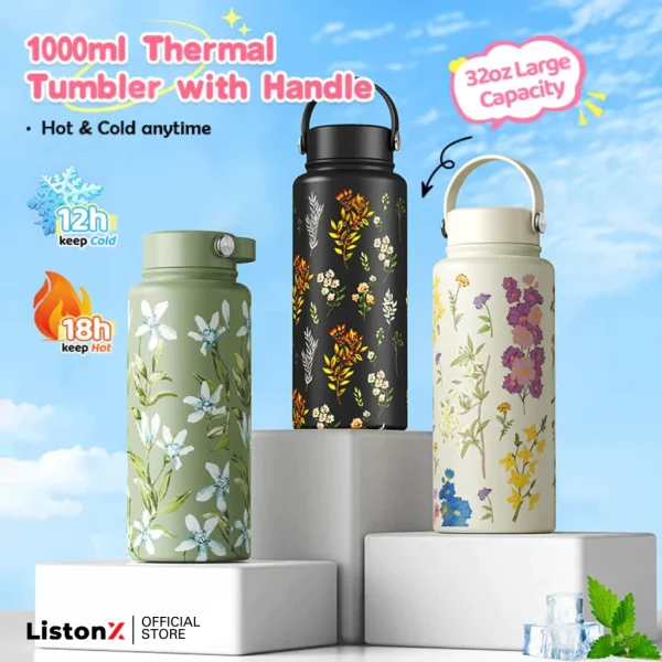 Stainless Steel Thermos Bottle – Hot & Cold Water Flask - Image 3