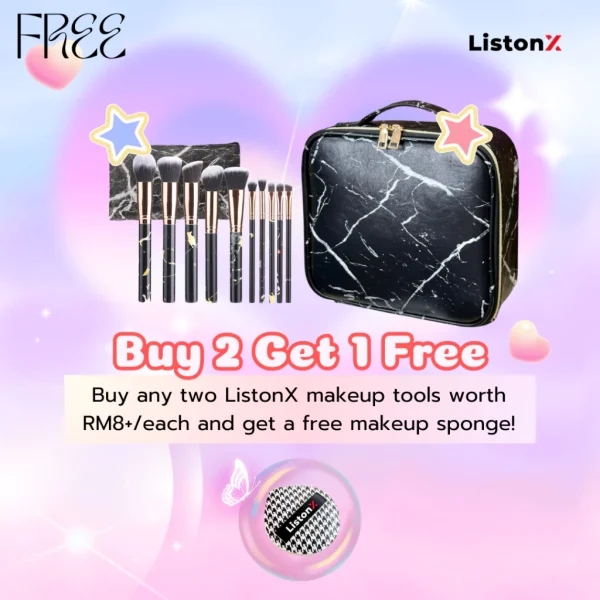 ListonX 10-Piece Soft-Stone Makeup Brush Set - Image 6