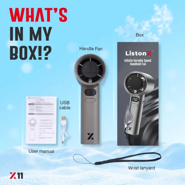 ListonX X11 Portable Rechargeable Mini Fan - Image 7