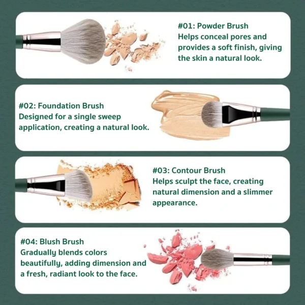 ListonX Makeup Brush Set – 14 Pcs Extra Soft Bristles - Image 5