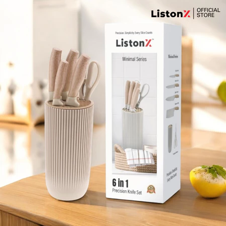 ListonX 6-in-1 Minimalist Kitchen Knife Set