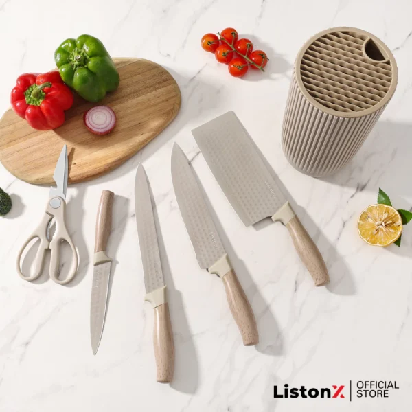 ListonX 6-in-1 Minimalist Kitchen Knife Set - Image 2